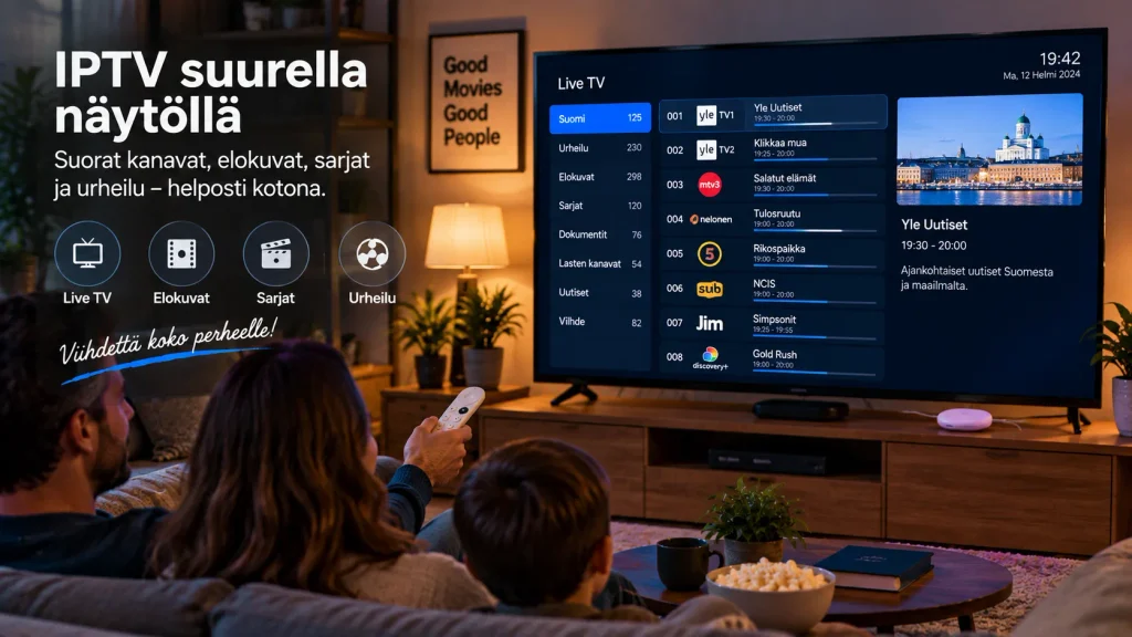 EPG-ohjelmaopas Chromecast Google TV IPTV:lle