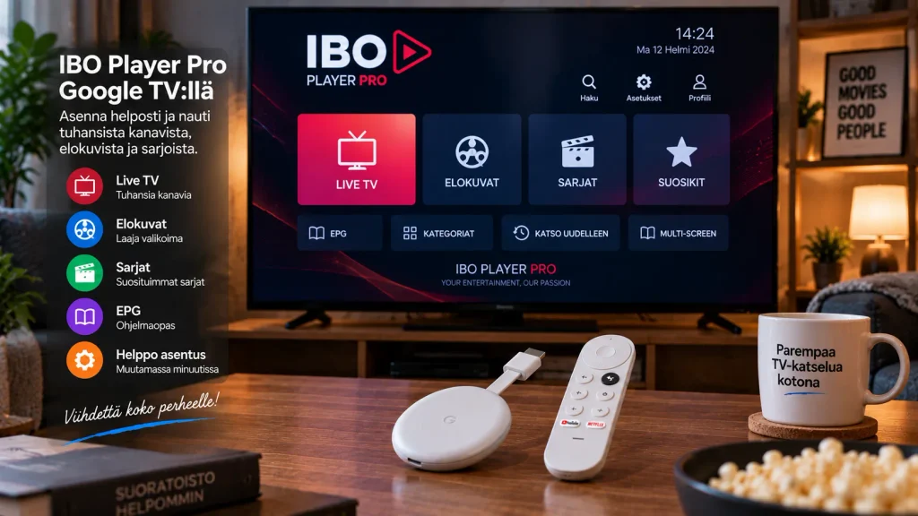 BO Player Pro Google TV:llä Chromecast-laitteella