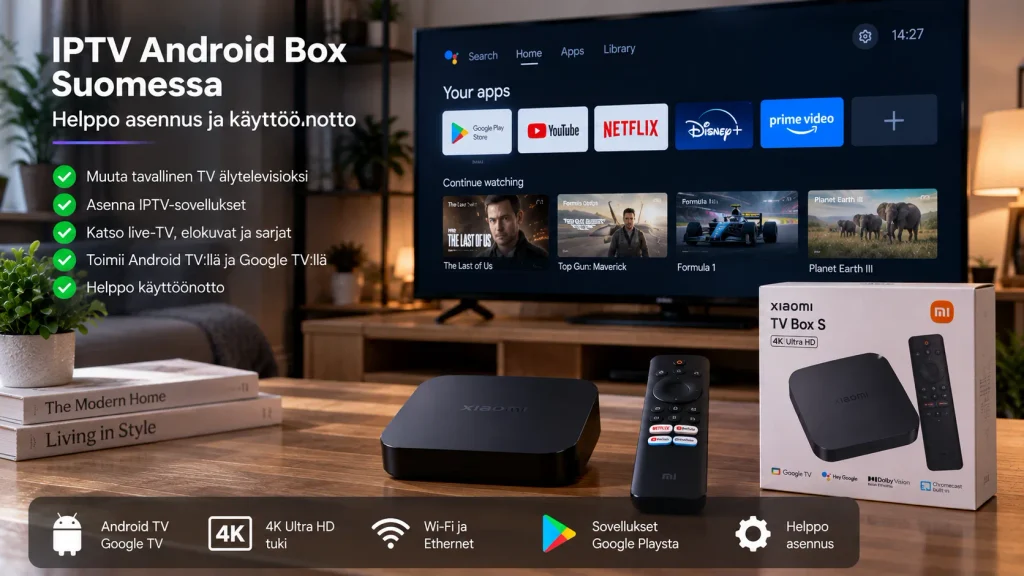 IPTV Android Box Suomessa asennus ja käyttöönotto