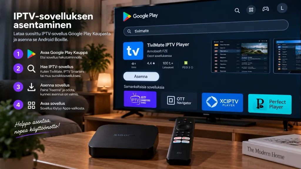 IPTV Android Box Xtream Codes ja M3U-linkin lisääminen