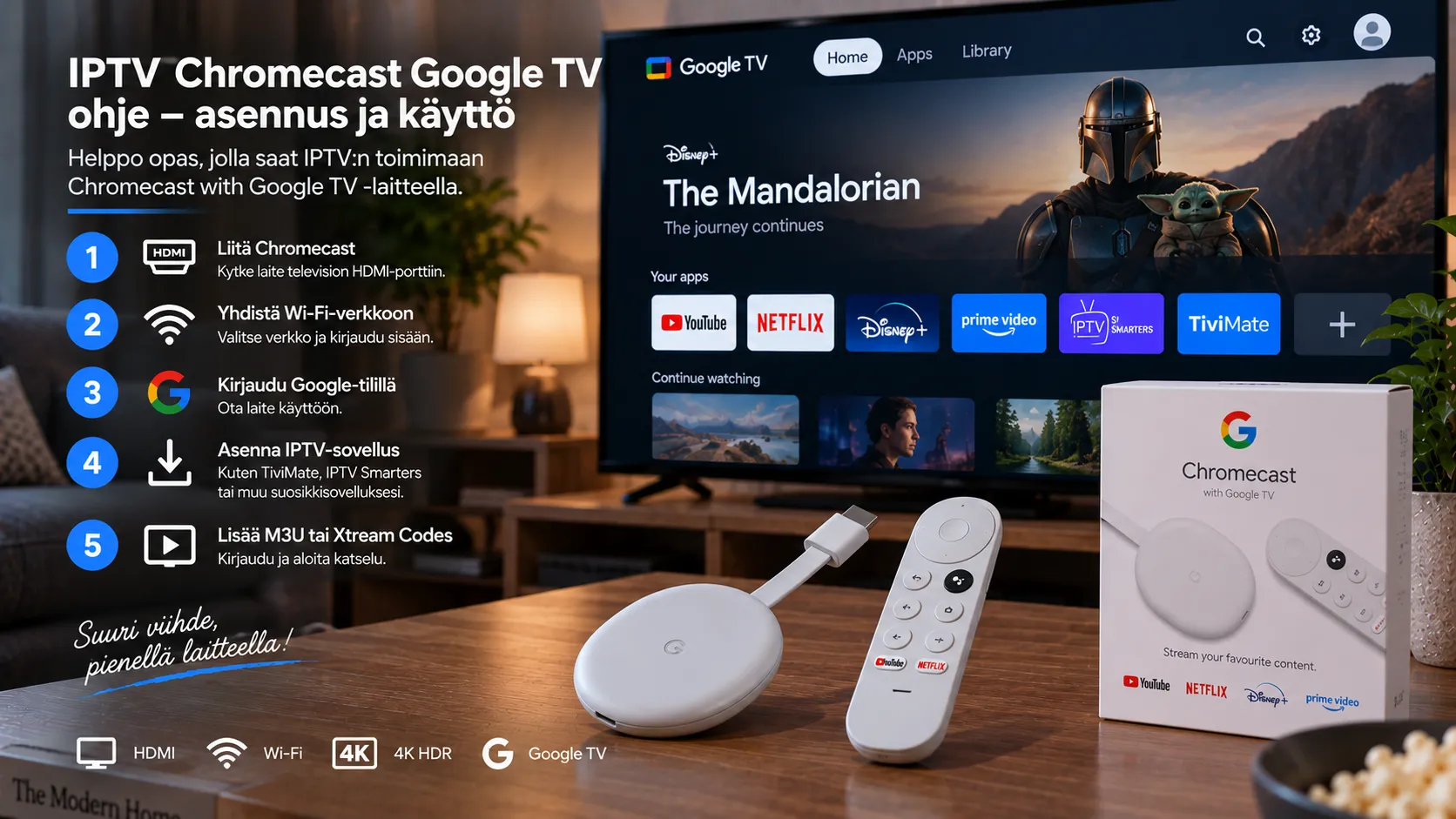 IPTV Chromecast Google TV ohje – asennus ja käyttö