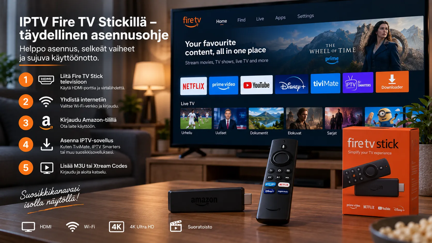IPTV Fire TV Stick ohje – täydellinen asennusohje