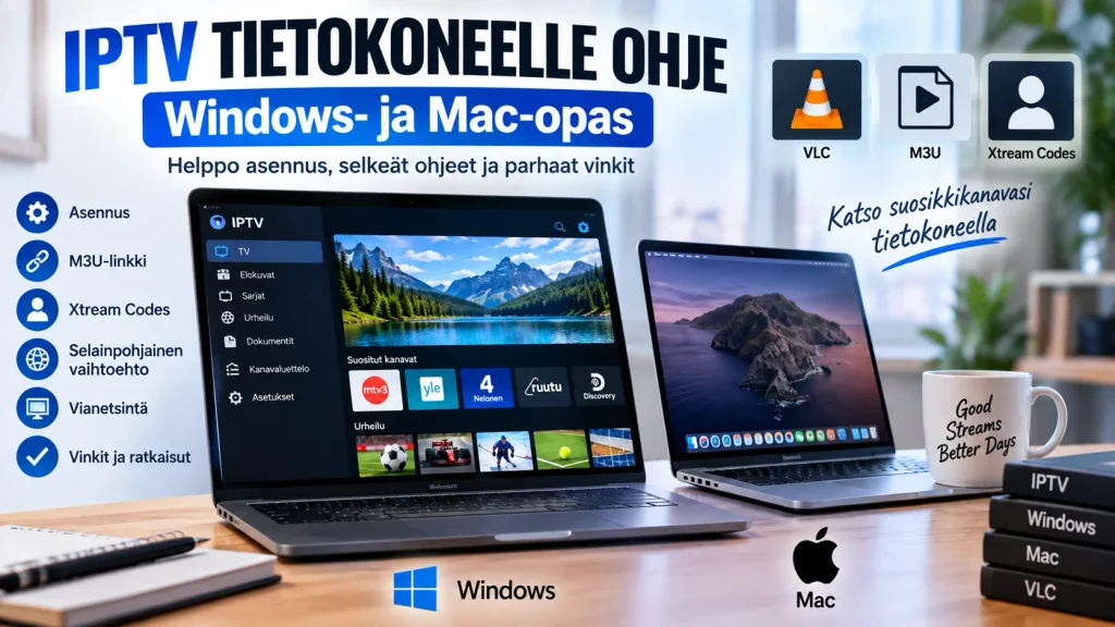 IPTV tietokoneelle ohje Windows- ja Mac-tietokoneelle VLC:n avulla