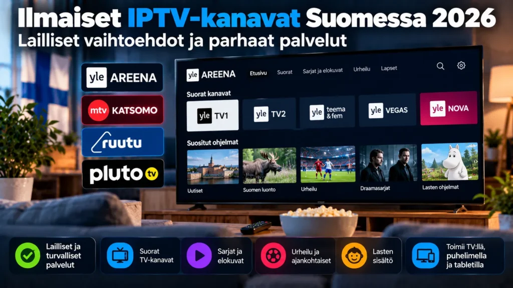 Ilmaiset IPTV-kanavat Suomessa 2026 – lailliset vaihtoehdot