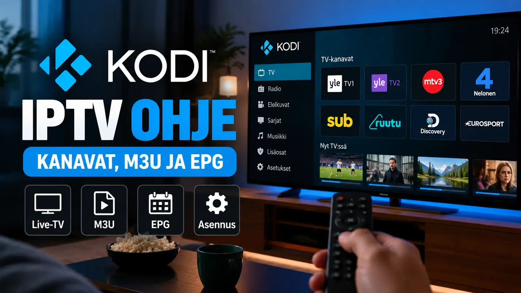 Kodi IPTV Suomessa – PVR IPTV Simple Client -ohje