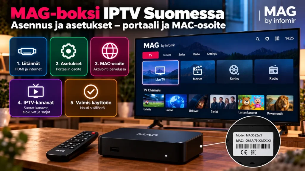 MAG-boksi IPTV Suomessa – asennus, portaalin osoite ja MAC-osoite