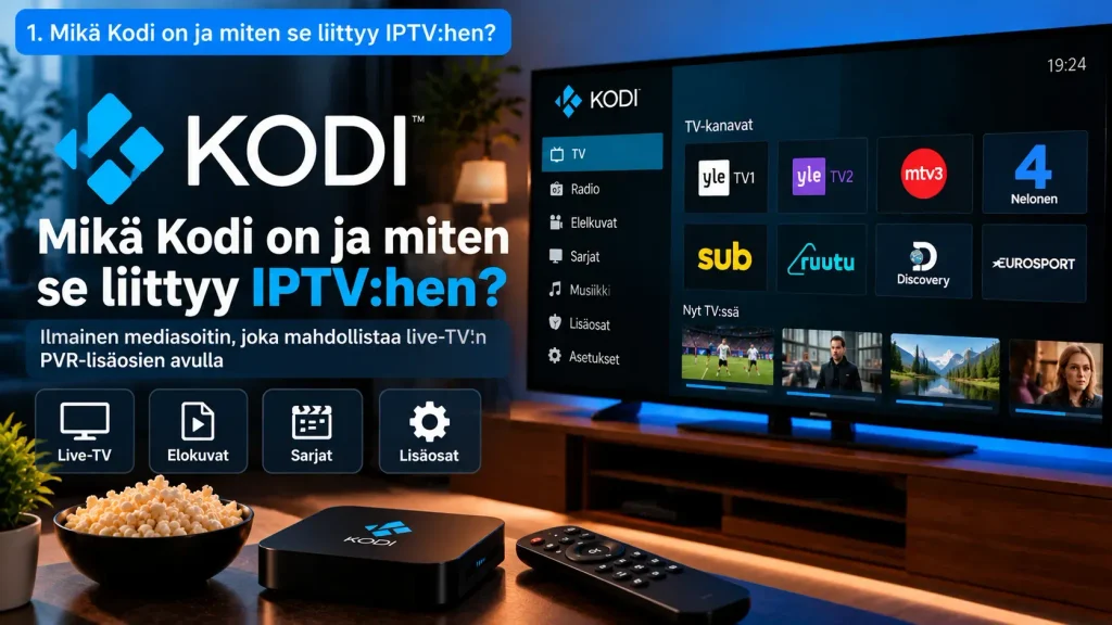 Mikä Kodi on ja miten se liittyy IPTV:hen – Kodi ja live-TV