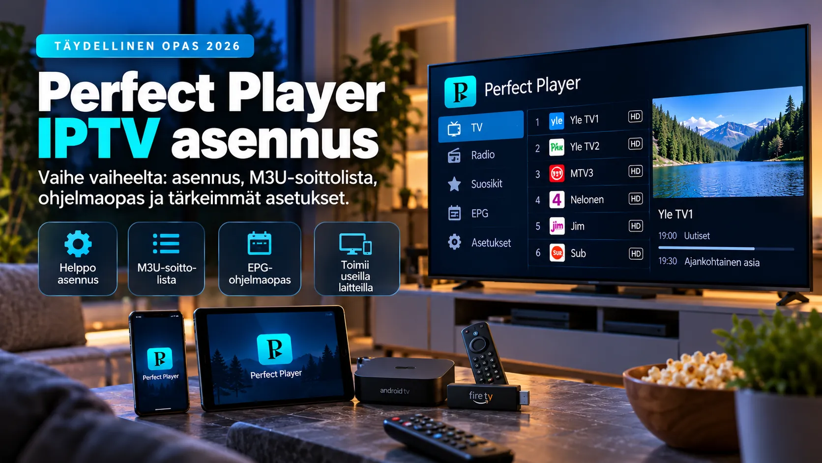 Perfect Player IPTV – M3U-asennus Androidille