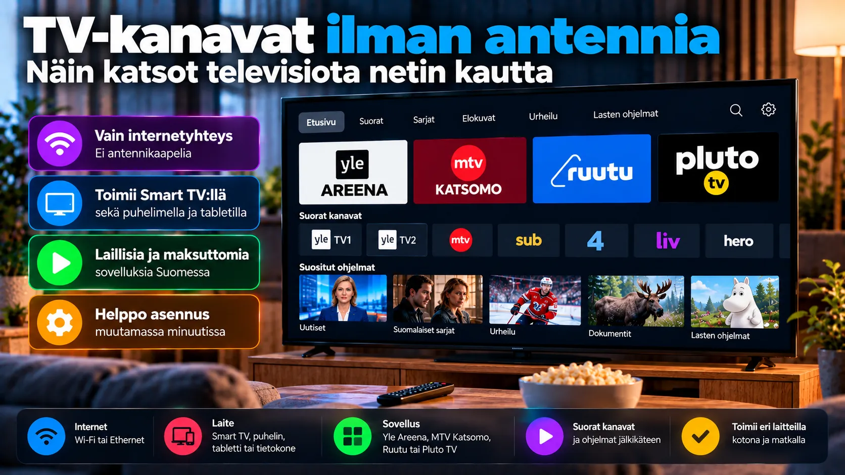 TV-kanavat ilman antennia – näin katsot televisiota netin kautta